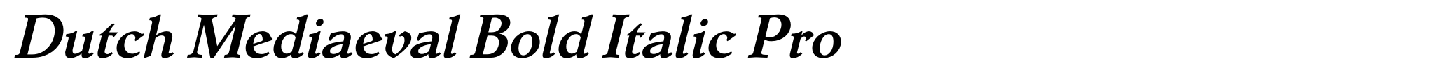 Dutch Mediaeval Bold Italic Pro image